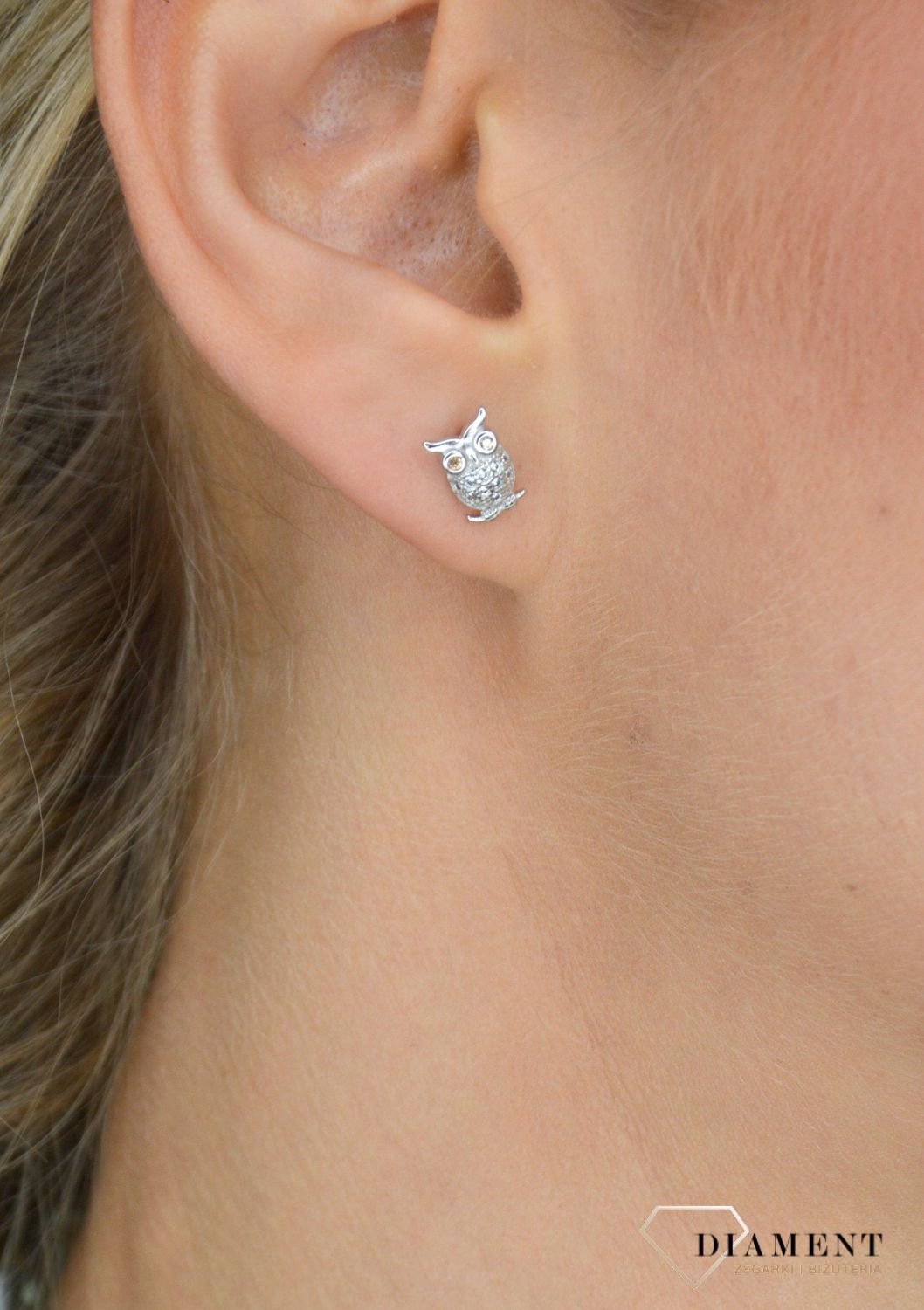 Kolczyki srebrne sowy ozdobione cyrkonią.jpg