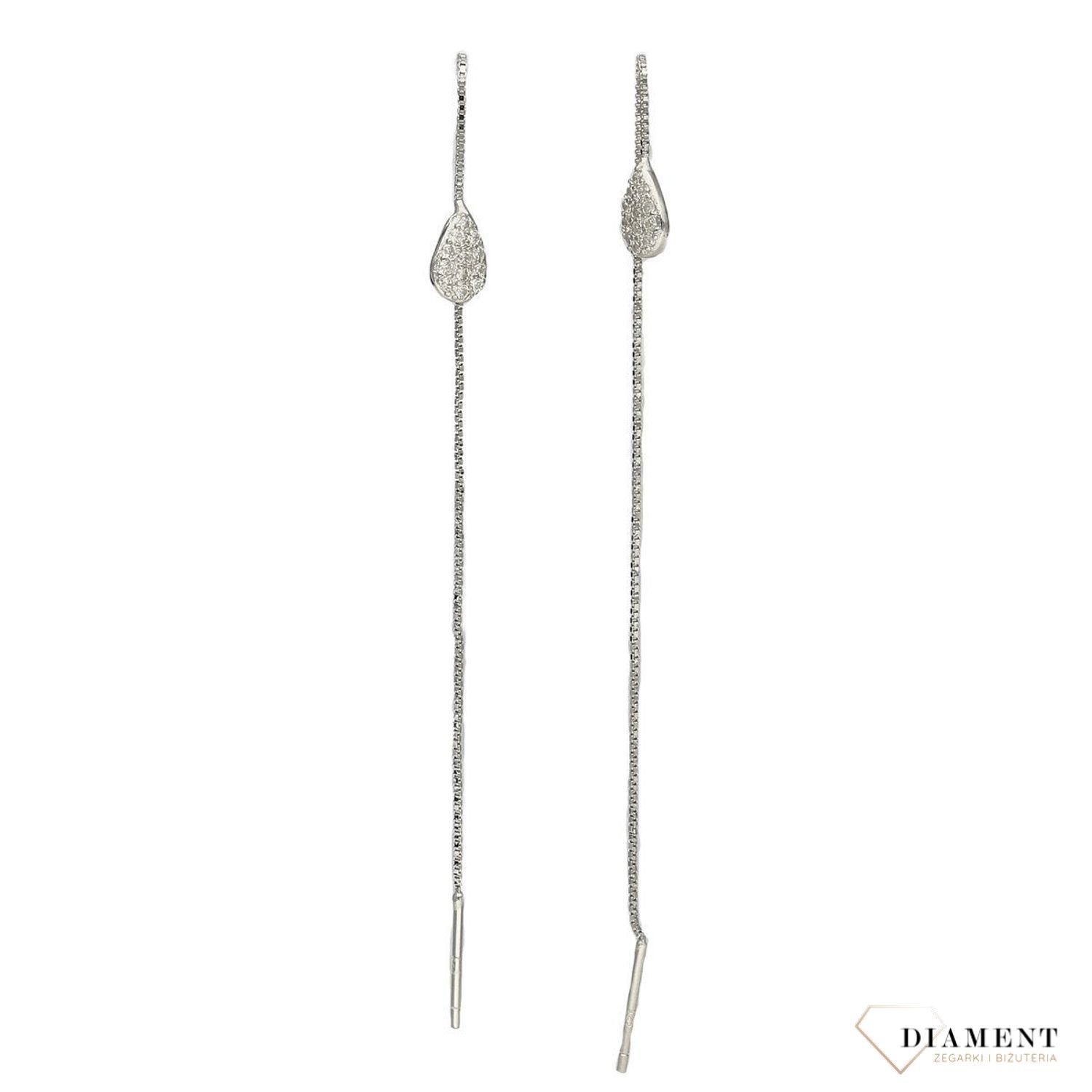 Kolczyki srebrne zakończone łezką z cyrkonią.jpg