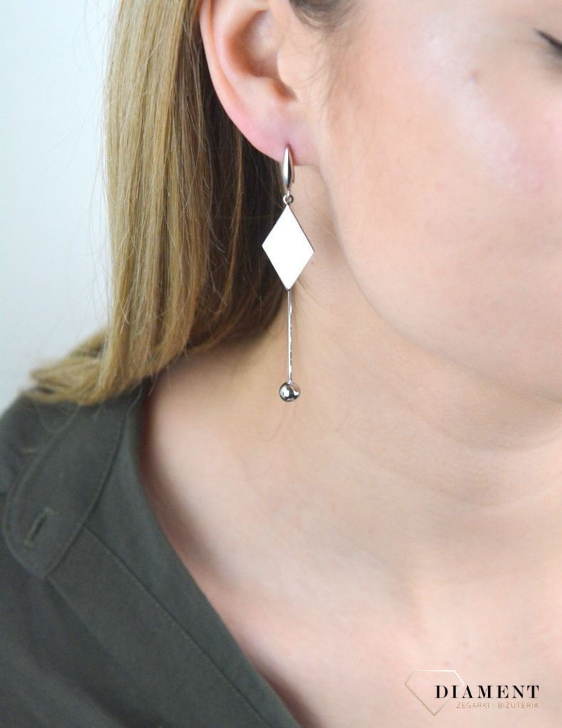 Kolczyki srebrne damskie wiszące romby blaszki DIA-KLC-0772-925.jpg