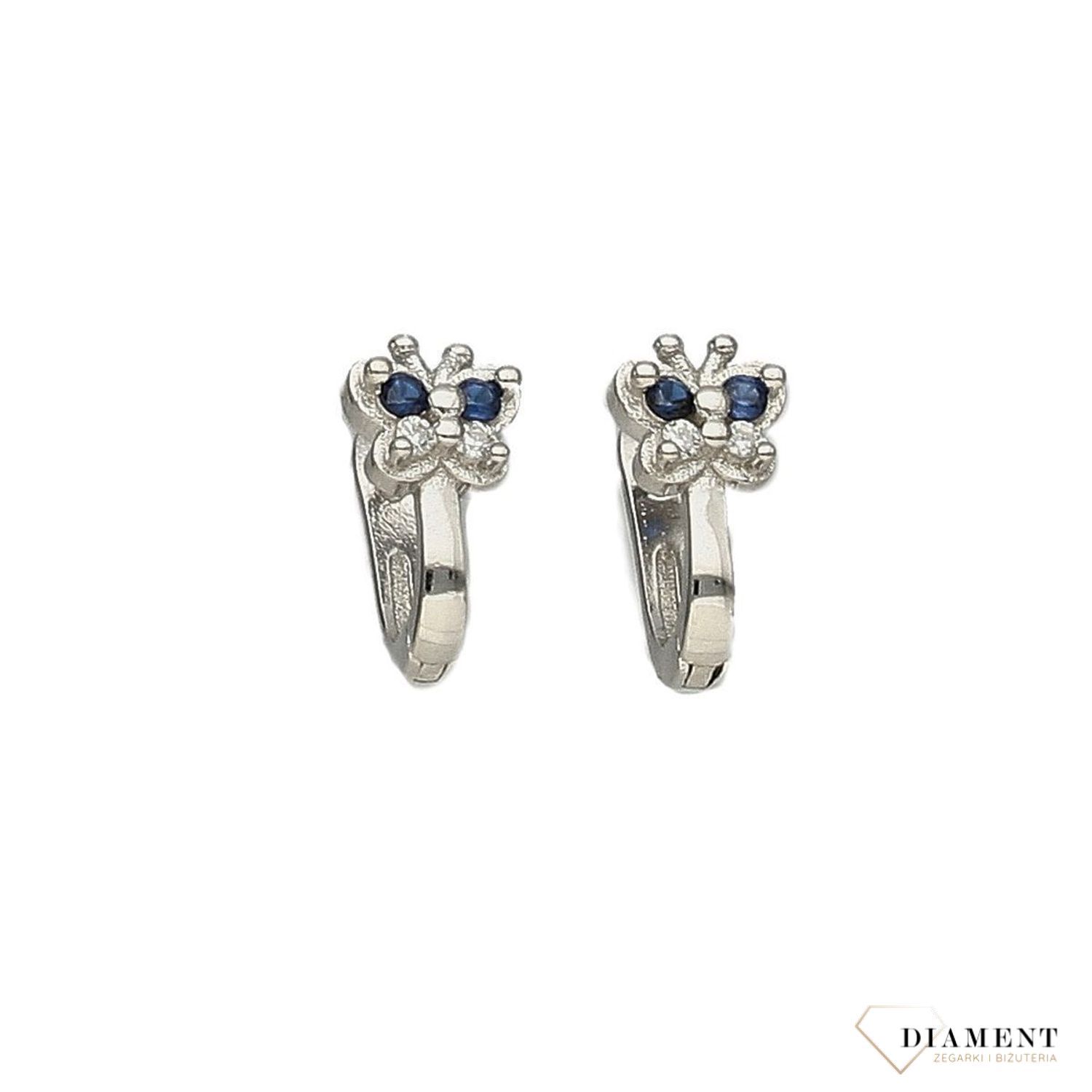 Kolczyki srebrne motylki z niebieską cyrkonią.jpg