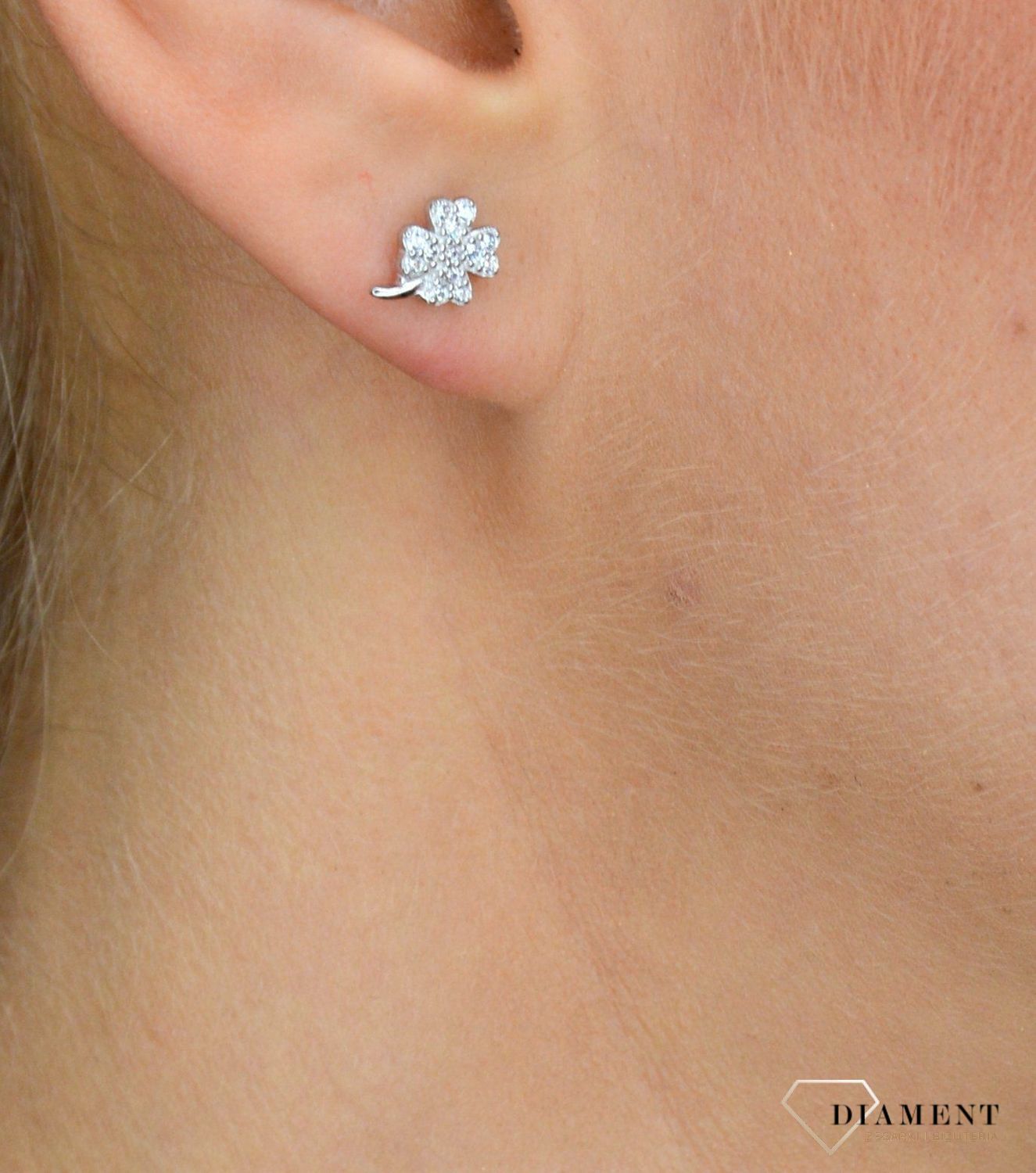 Kolczyki srebrne damskie koniczynka z cyrkonią.jpg