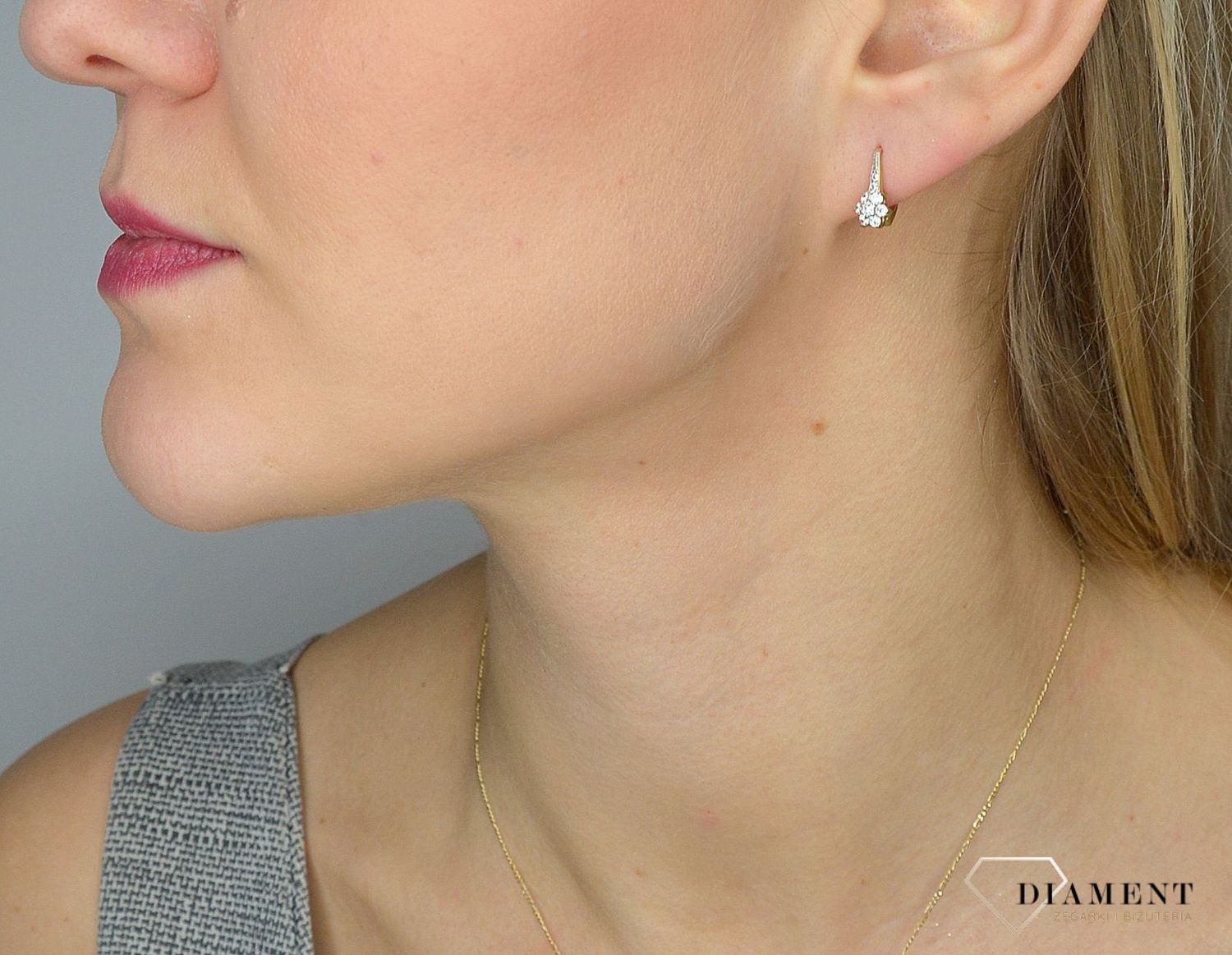 Złote kolczyki 585 dla dziewczynki kwiatki DIA-KLC-0999K-585.jpg