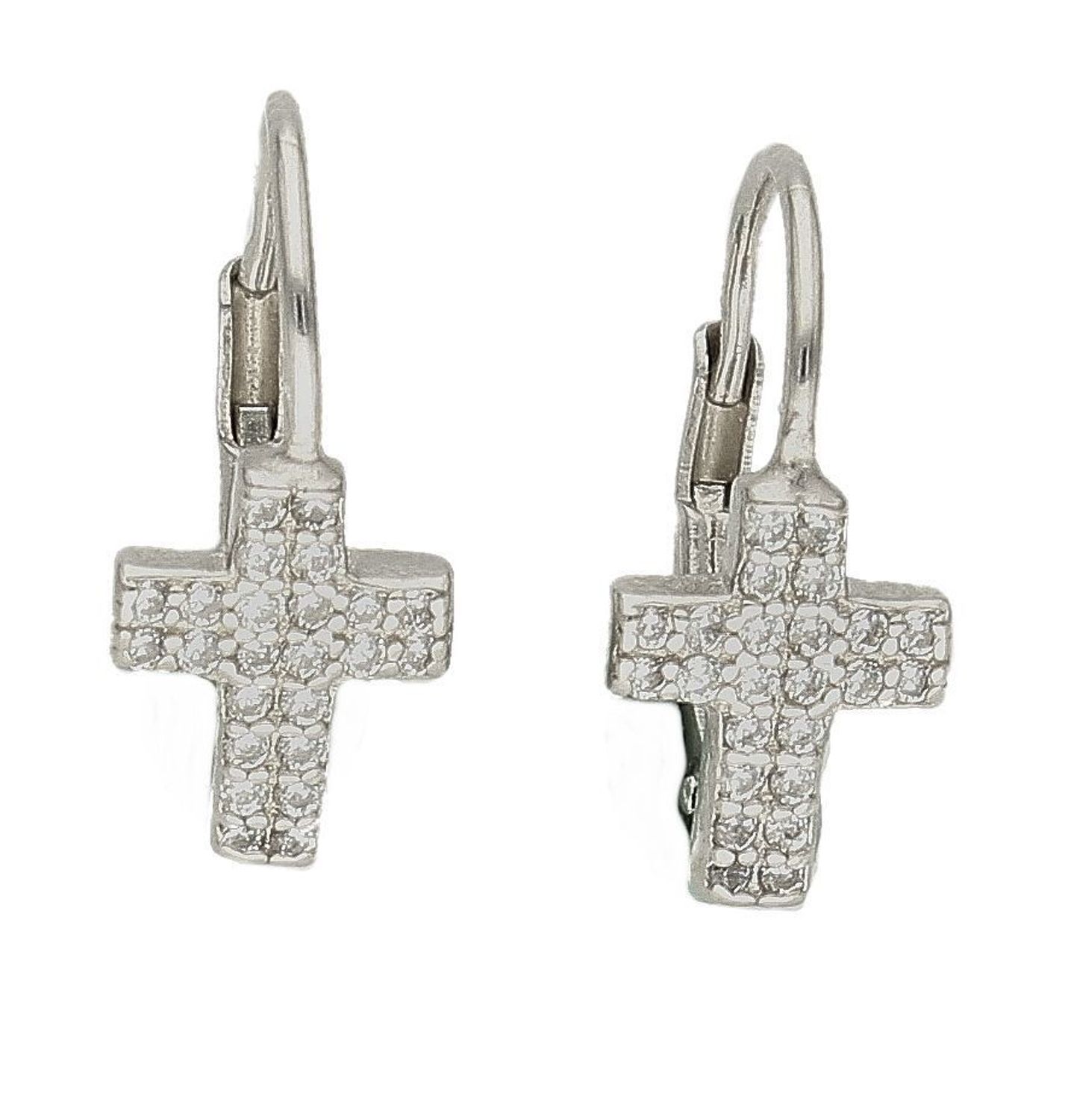 Srebrne kolczyki damskie krzyżyki z cyrkoniami DIA-KLC-10003-925. Srebrne kolczyki damskie. Kolczyki srebrne z cyrkoniami. Srebrne kolczyki w o wzorze krzyżyków..jpg