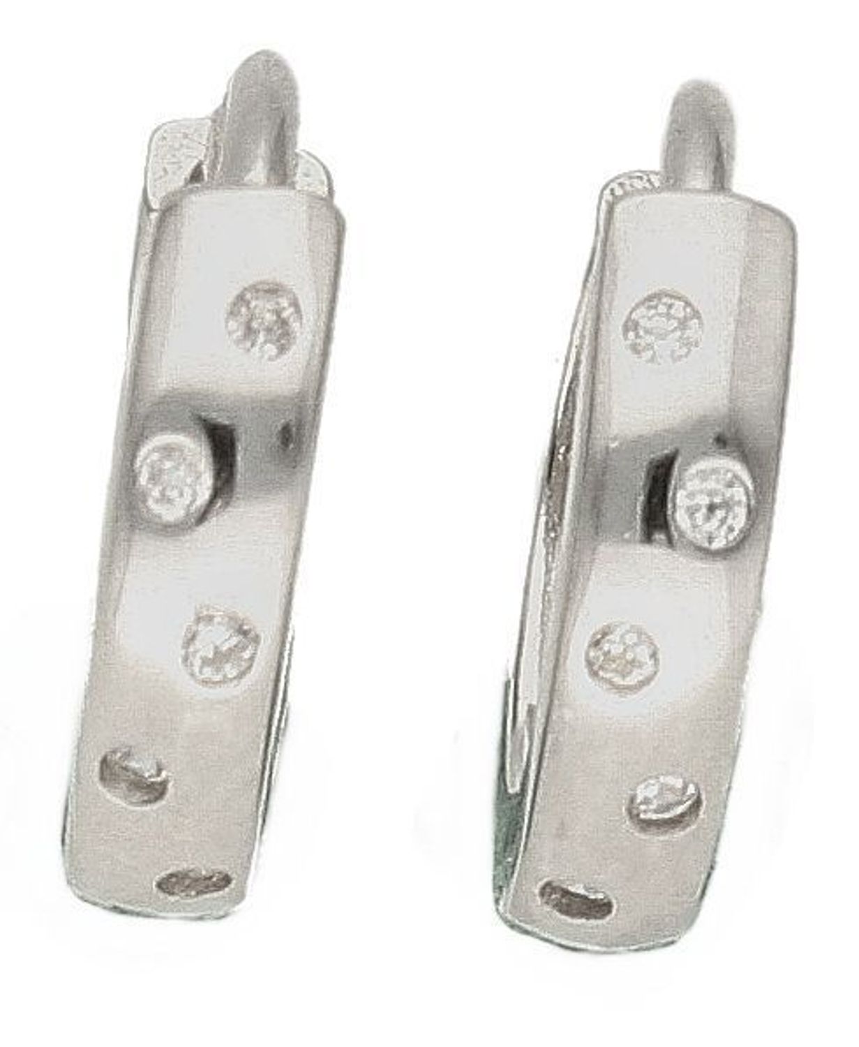 Srebrne kolczyki damskie kółeczka z cyrkoniami 1 cm DIA-KLC-10007-925.  Kolczyki z zapięciem na zatrzask ożywią codzienną stylizację ale również sprawdza się do bardziej wystawnych wyjść. Kolczyki zostały wykonane z najwyższ.jpg