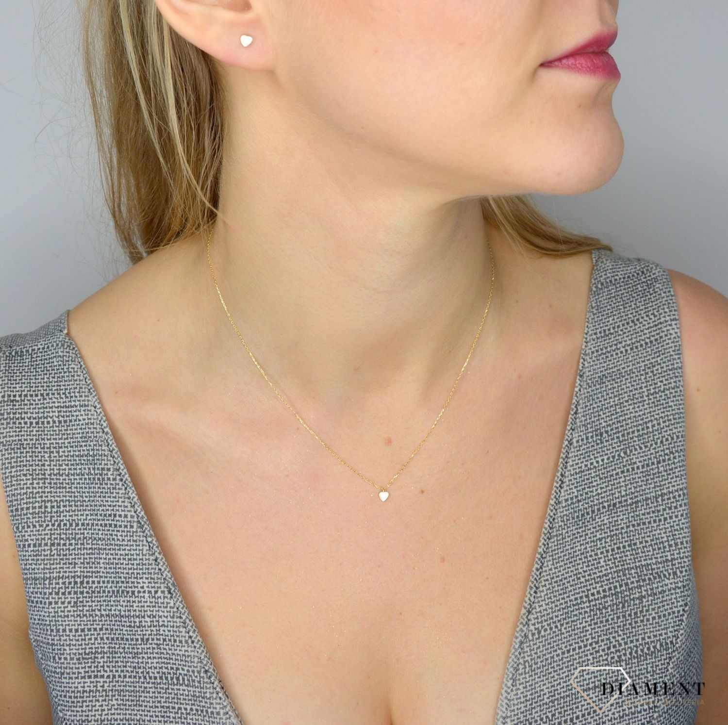 Złote kolczyki 585 celebrytka 'malutkie serduszka' DIA-KLC-1008K-585.jpg