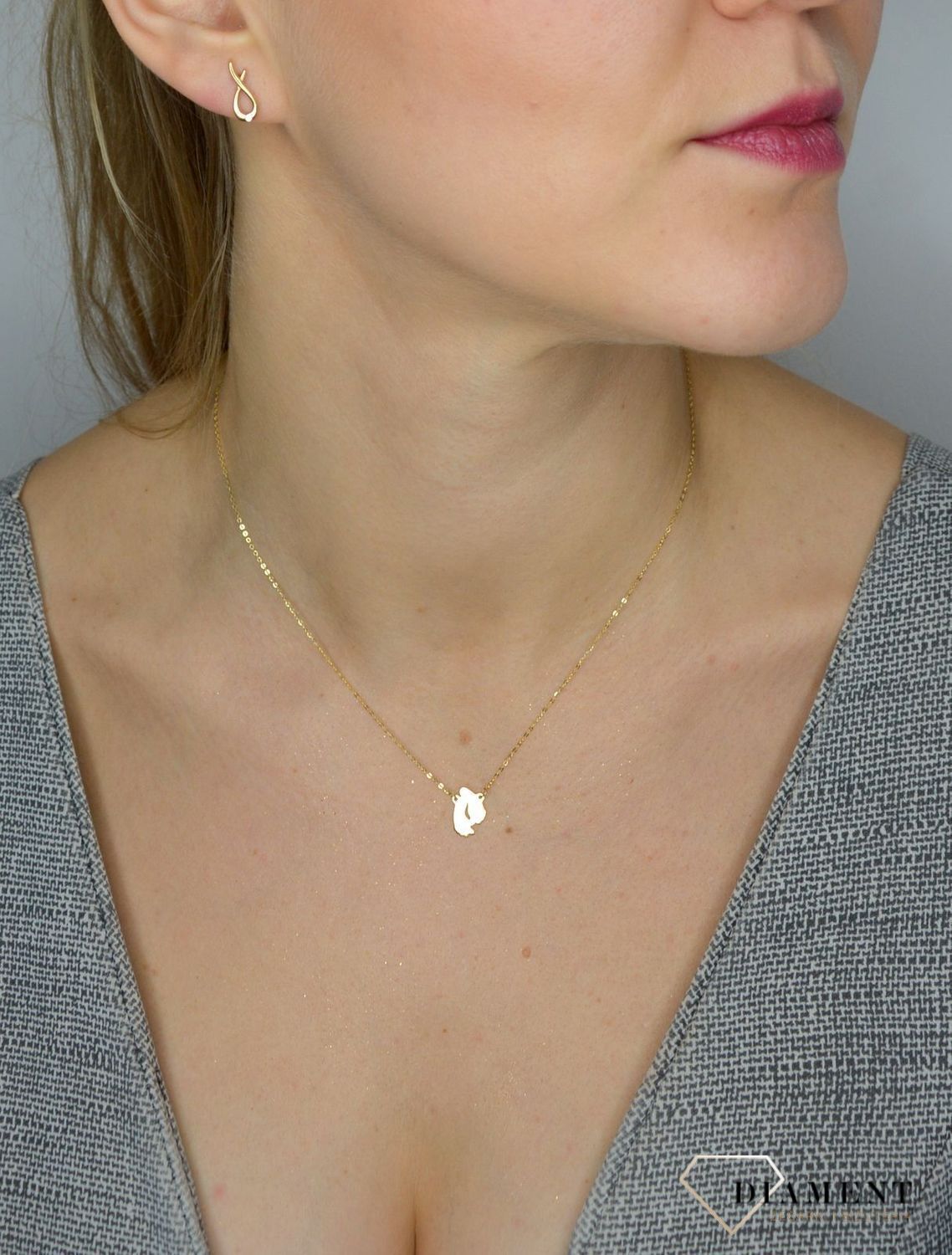 Złote kolczyki 585 ozdobione cyrkonią DIA-KLC-1009-585.jpg