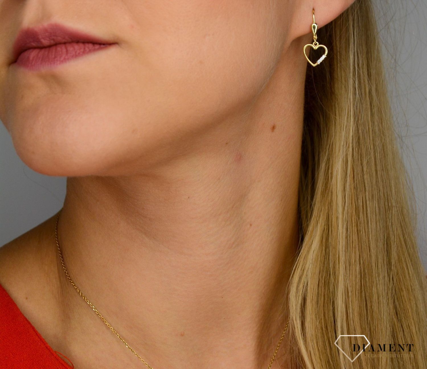 Złote kolczyki 585 wiszące serca z cyrkonią DIA-KLC-1015-585.jpg