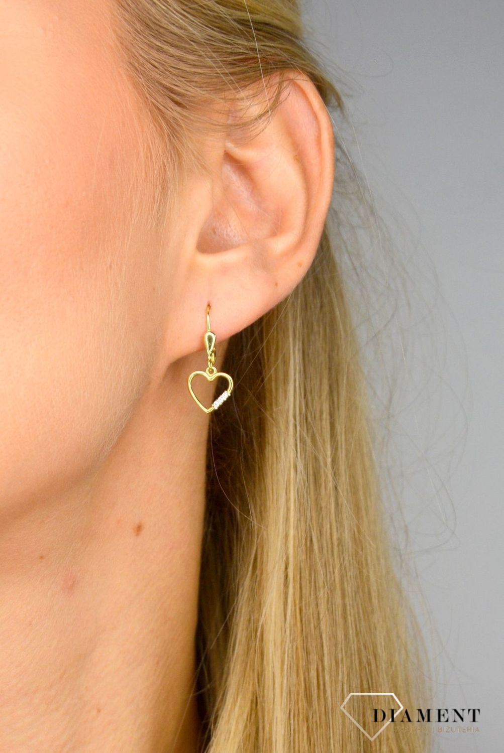 Złote kolczyki 585 wiszące serca z cyrkonią DIA-KLC-1015-585.jpg