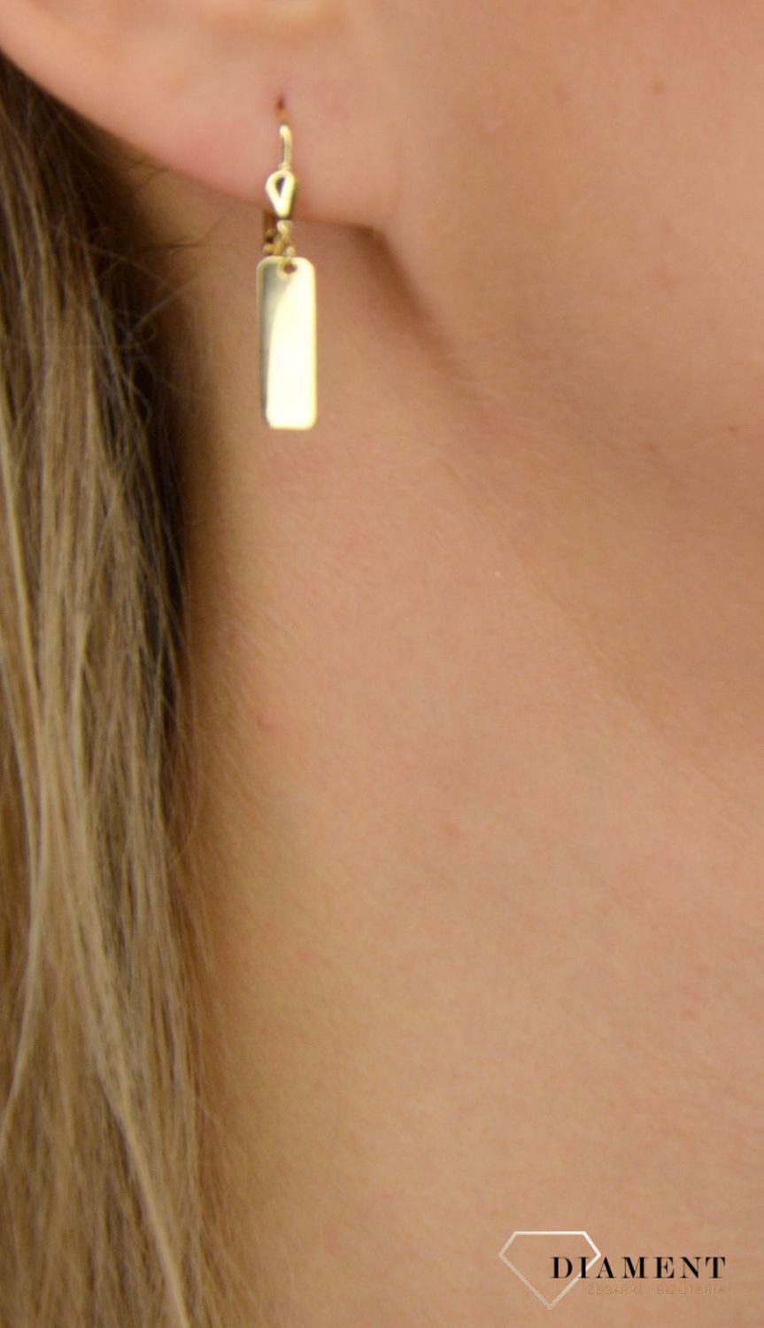 Złote kolczyki 585 prostokątne blaszki DIA-KLC-1017-585.jpg