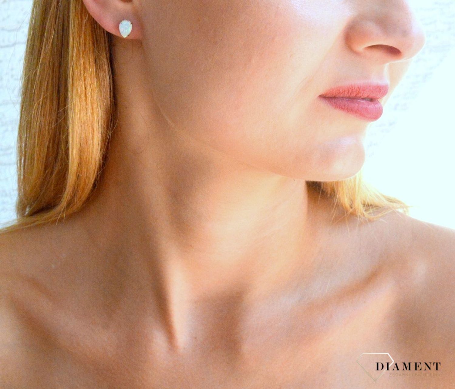 Srebrne kolczyki damskie na sztyft biały opal w formie łezki DIA-KLC-10179-925.jpg