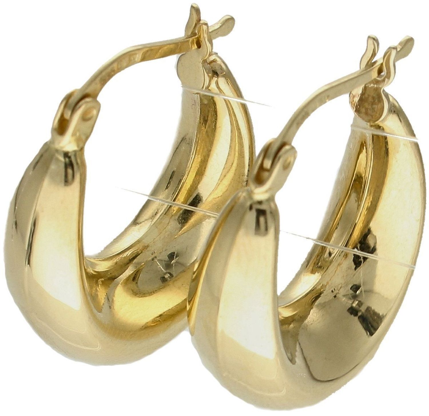 Złote kolczyki damskie  Beczułkowe kółeczka  585 DIA-KLC-10218-585b (1).jpg