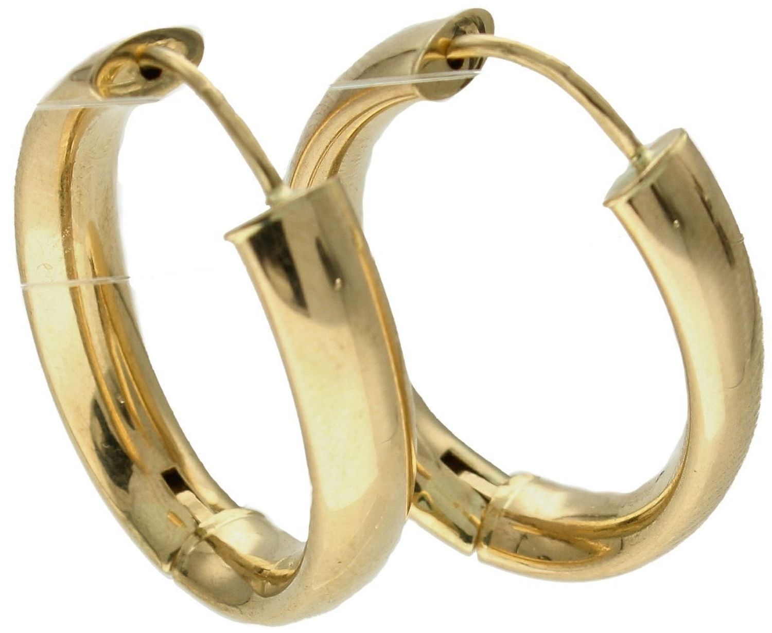 Złote kolczyki damskie  Szersze owale  585 DIA-KLC-10219-585 (2).jpg