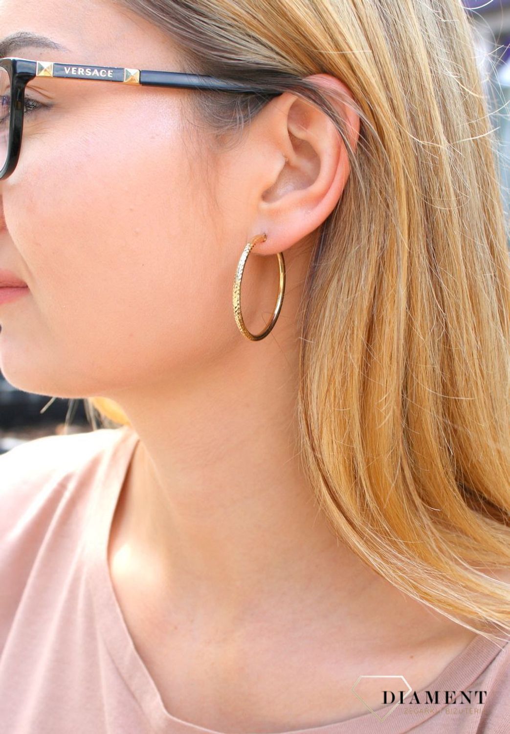 Złote kolczyki koła  Oryginalna połowa  585 DIA-KLC-10221-585v (2).jpg