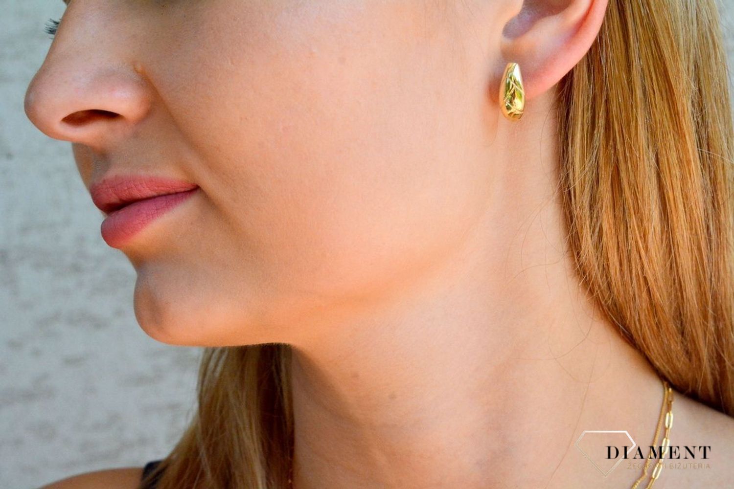 Kolczyki damskie Złoty kłos 585 DIA-KLC-10229-585.jpg