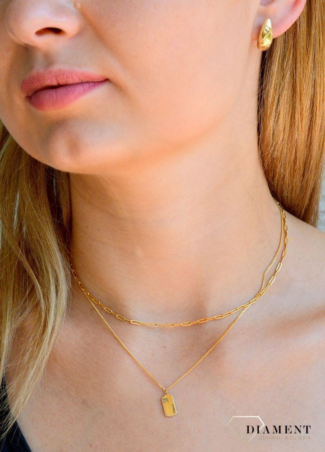 Kolczyki damskie Złoty kłos 585 DIA-KLC-10229-585.jpg