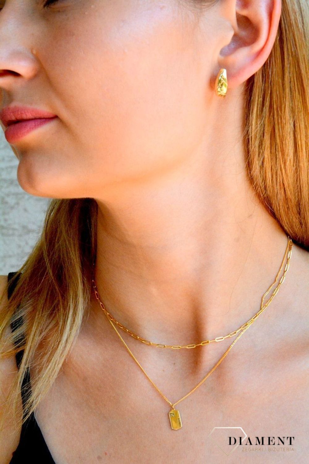 Kolczyki damskie Złoty kłos 585 DIA-KLC-10229-585.jpg