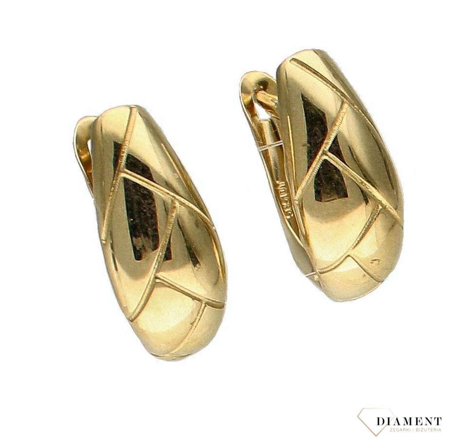 Kolczyki damskie Złoty kłos 585 DIA-KLC-10229-585.jpg
