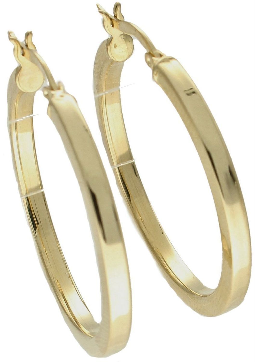 Złote kolczyki damskie  Ścięte koła  585 DIA-KLC-10239-585c.jpg