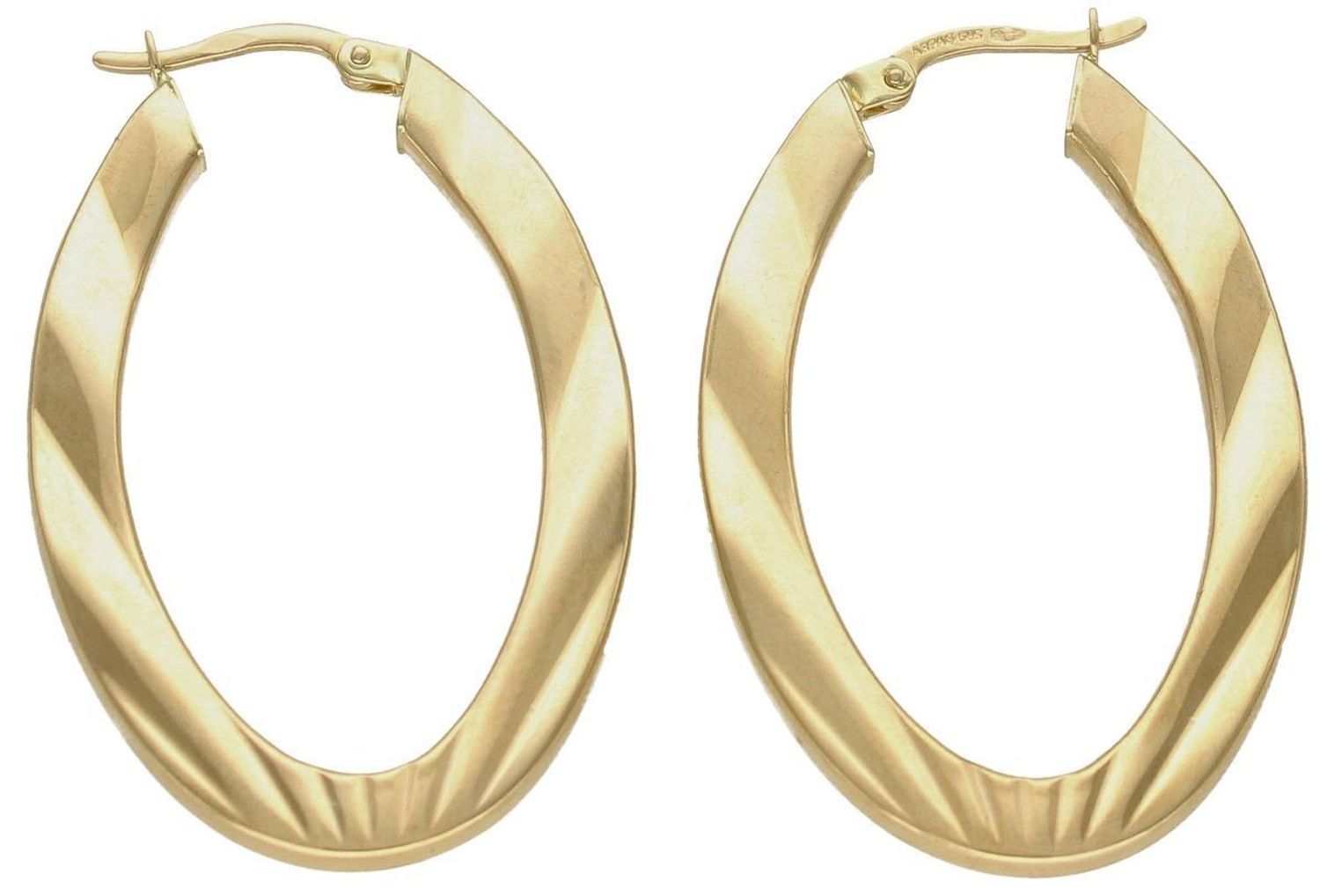 Płaskie kolczyki koła  Złote fale  585 DIA-KLC-10245-585b (2).jpg