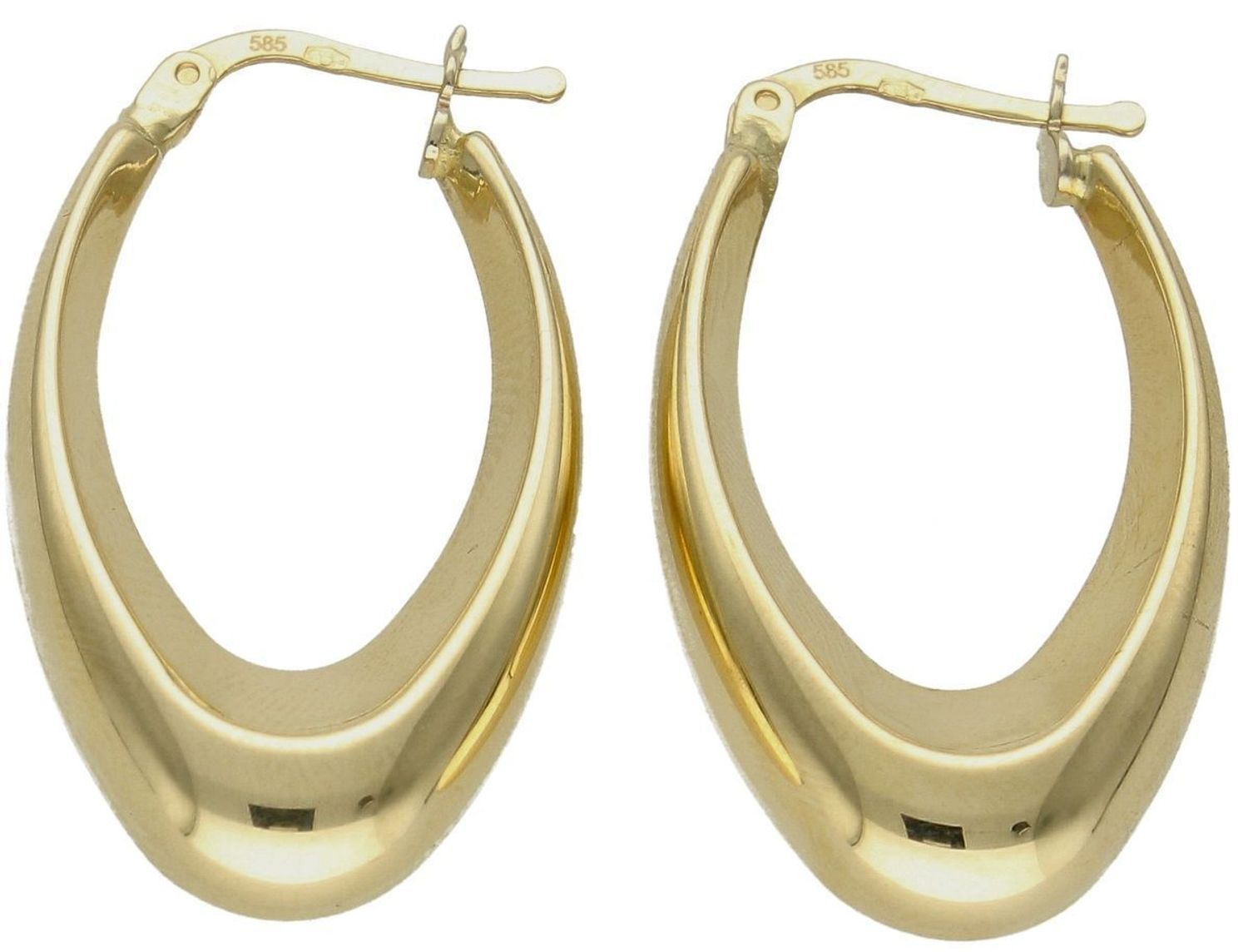 Złote kolczyki damskie  Owalne koła   585 DIA-KLC-10247-585 (2).jpg