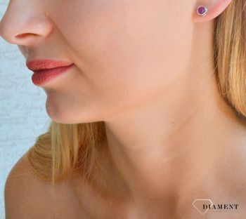 Srebrne kolczyki damskie wkrętki z okrągłą różową cyrkonią DIA-KPL-10274-925. Srebrne kolczyki damskie. Srebrne kolczyki wkrętki. Srebrne kolczyki damskie o okrągłym kształcie. Kolczyki srebrne z cyrkonią na prezent. (2).JPG