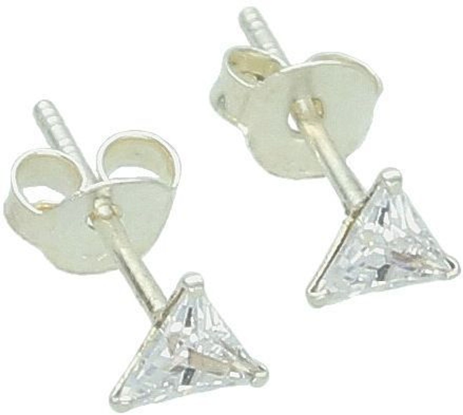 Delikatne kolczyki srebrne 925 w kształcie trójkąta z białą cyrkonią. Model DIA-KLC-10324-925, zapięcie na sztyft, waga 0,30 g. Elegancja i minimalizm.1.jpg