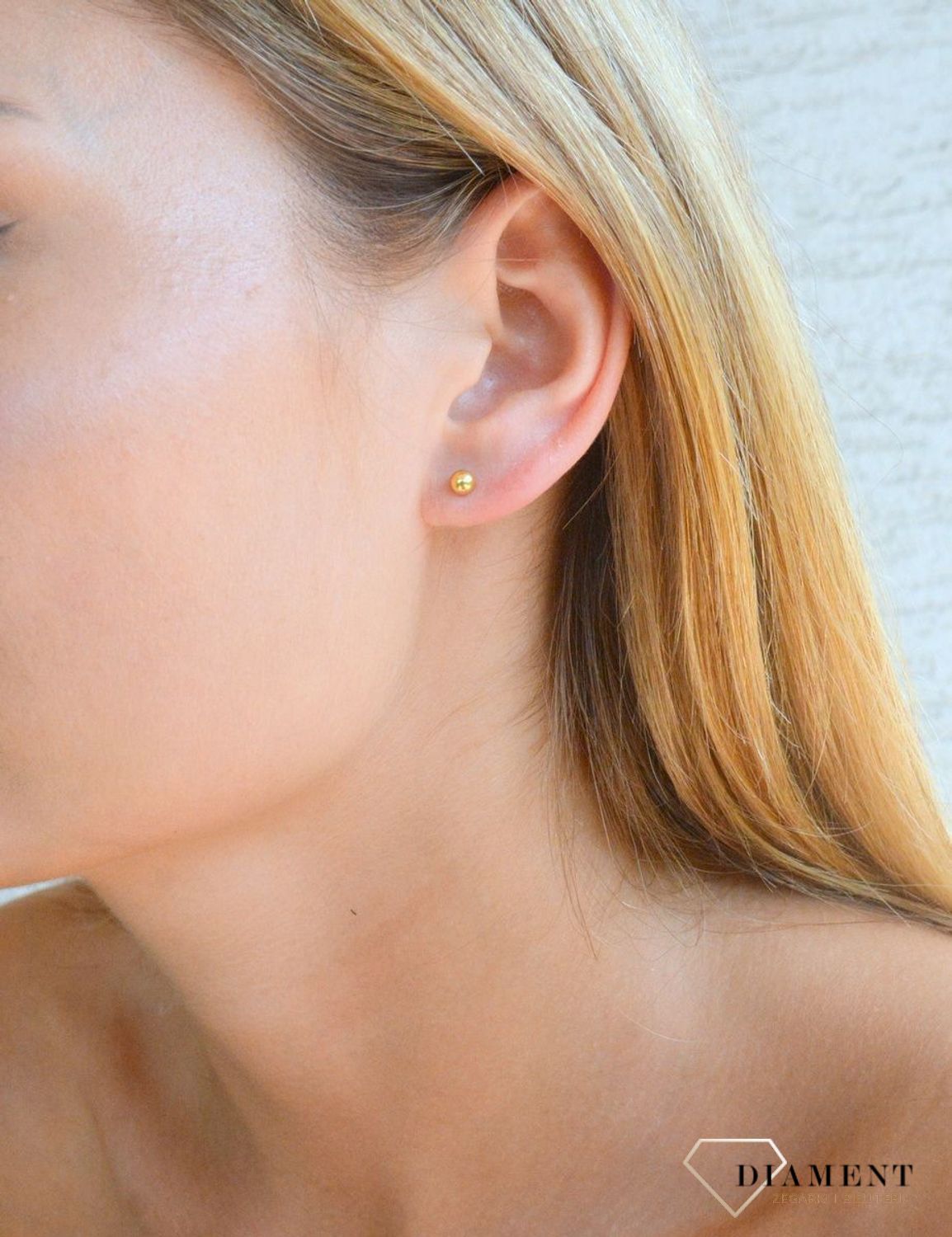 Srebrne kolczyki damskie 925 pozłacane kuleczki wkrętki DIA-KLC-10338-925. Srebrne kolczyki damskie. Srebrne kolczyki wkrętki. Srebrne kolczyki damskie kulki. Kolczyki srebrne na sztyft w pozłoceniu..jpg