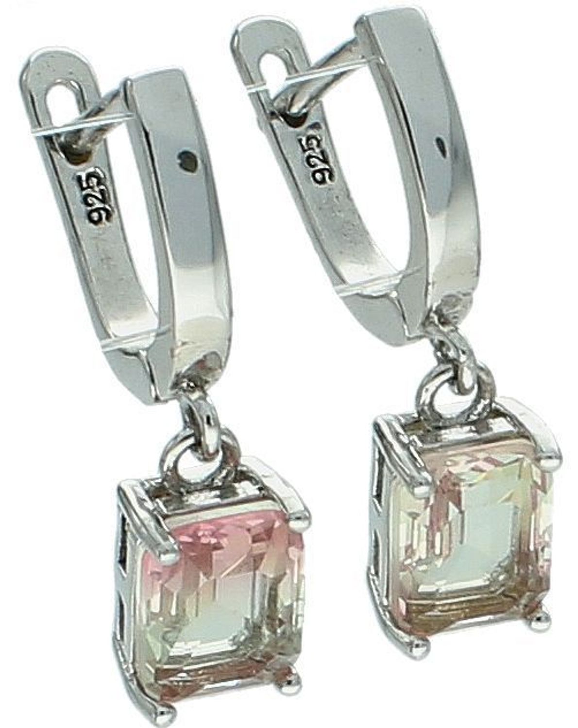 Kolczyki kolor zap.ang. DIA-KLC-10362-925 Srebrne kolczyki damskie 925 wiszące cyrkonia różówa DIA-KLC-10362-925. Srebrne kolczyki zostały wykonane z najwyższej jakości srebra próby 925. 1.jpg