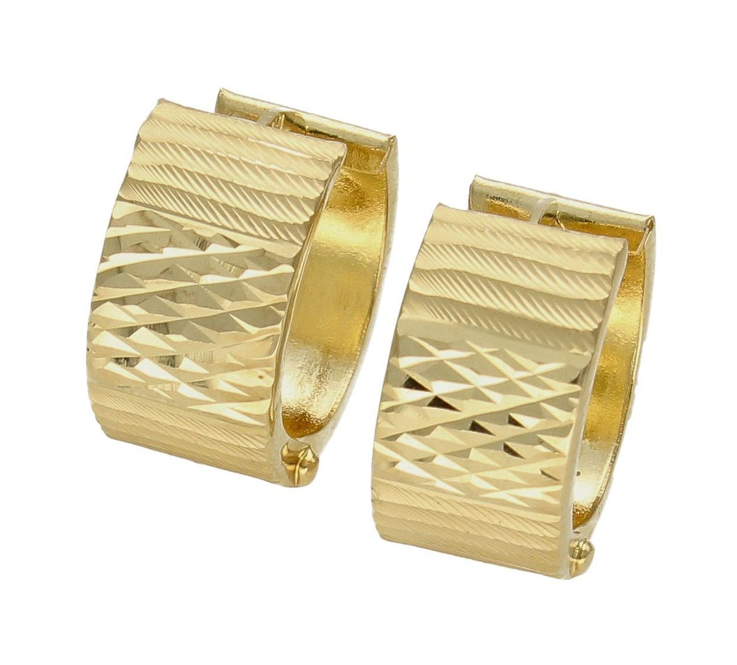 Złote kolczyki koła  Oryginalny grawer  585 DIA-KLC-10374-585.jpg