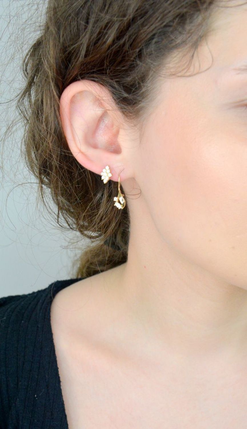 Kolczyki złote wkrętki z cyrkoniami, próba 585 DIA-KLC-1056-585. Kolczyki złote wkrętki. Złote kolczyki na sztyft. Małe złote kolczyki. Pomysł na prezent dla kobiety. Kolczyki na prezent.1.jpg