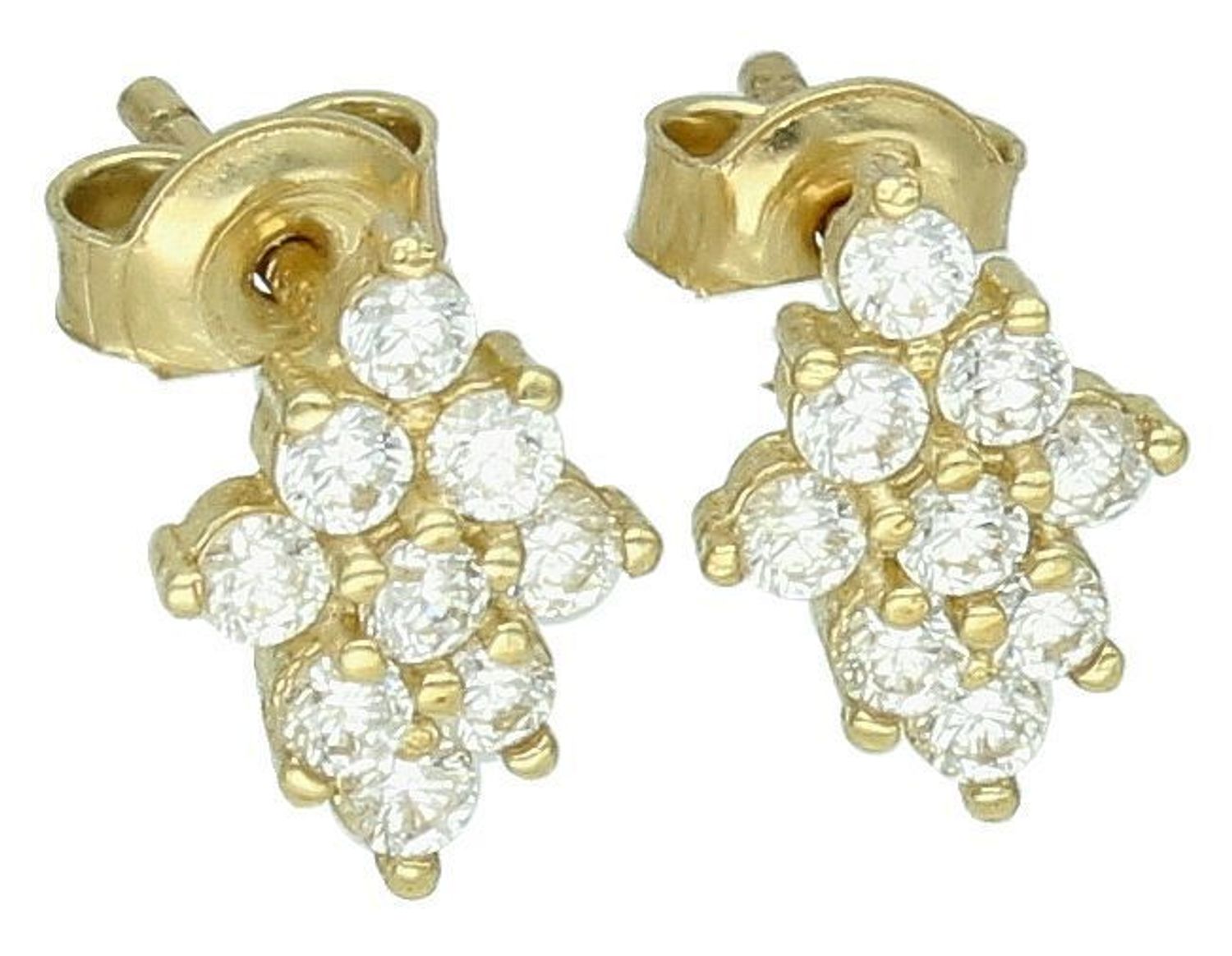 Kolczyki złote wkrętki z cyrkoniami, próba 585 DIA-KLC-1056-585. Kolczyki złote wkrętki. Złote kolczyki na sztyft. Małe złote kolczyki. Pomysł na prezent dla kobiety. Kolczyki na prezent.1.jpg