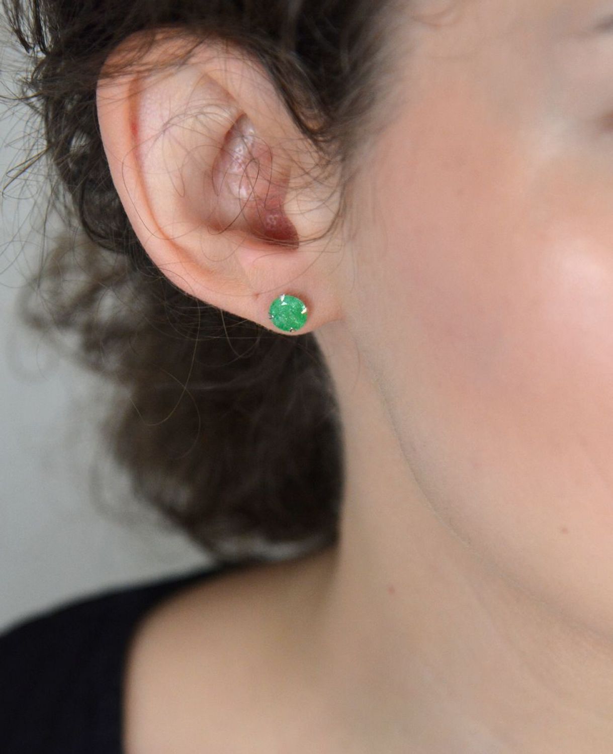 Kolczyki srebrne zielone cyrkonie 925, DIA-KLC-10564-925.jpg