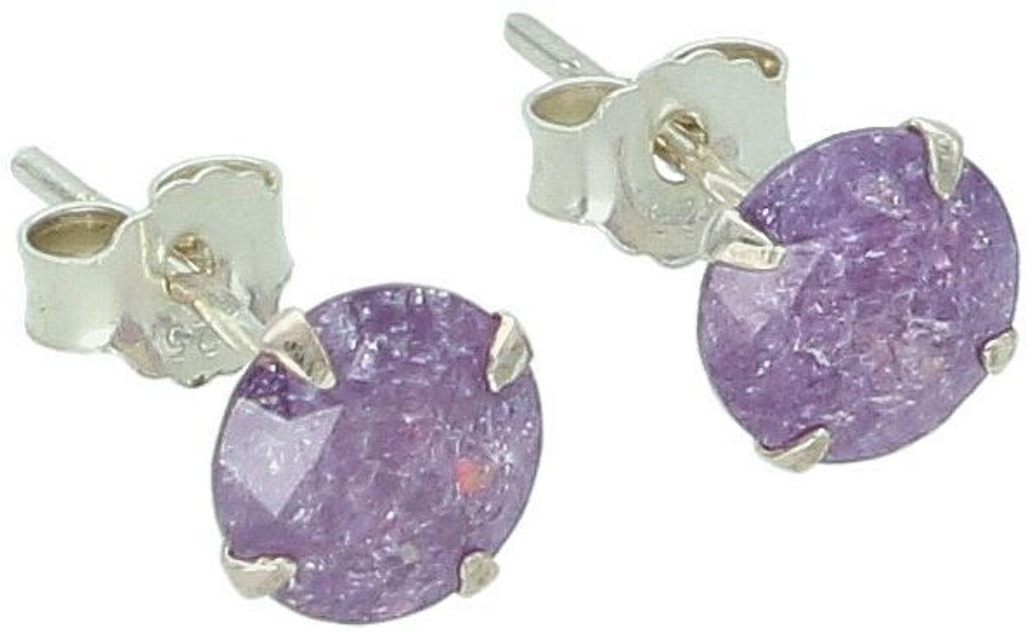 Kolczyki srebrne fioletowe cyrkonie 925, DIA-KLC-10569-925.jpg
