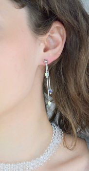 Srebrne kolczyki wiszące z kryształkami Swarovski próba 925, DIA-KLC-10598-925. Wiszące kolczyki  (4).JPG