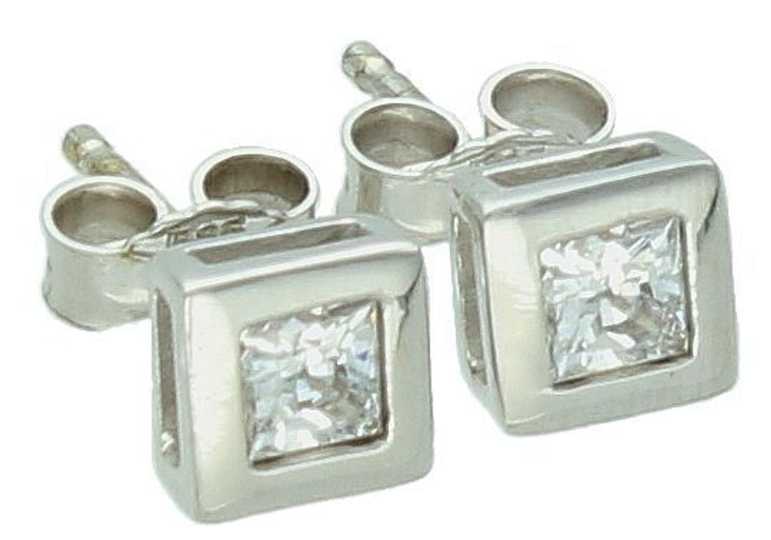 Kolczyki Apart białe złote kwadraciki z cyrkoniami złoto 585, DIA-KLC-1060-585. Stylowe kolczyki z białego złota wykonane z wysokiej jakości złota próby 585. Kolczyki mają kształt 1.jpg