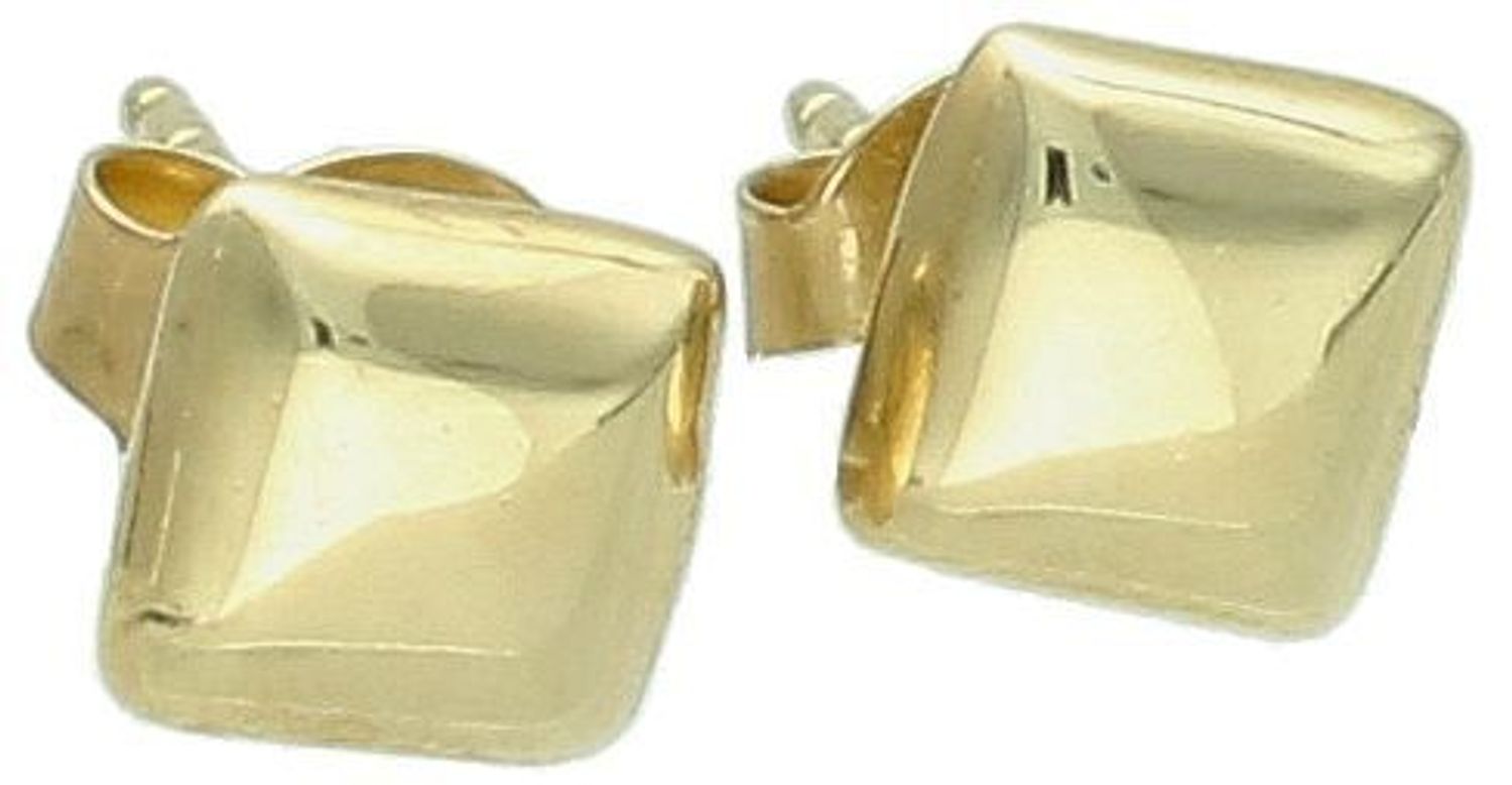 Kolczyki złote kwadraciki gładka powierzchnia pr 585, DIA-KLC-1061-585 Kolczyki w kształcie kwadracików z gładką powierzchnią. Kolczyki to ponadczasowa biżuteria, która 1.jpg