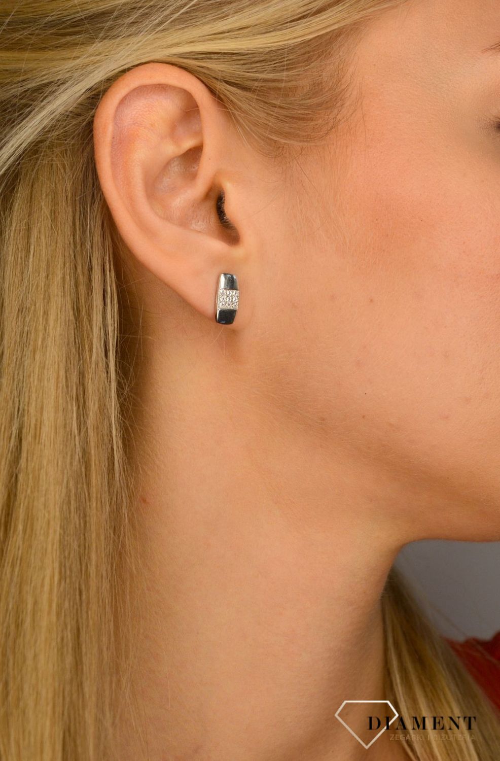 Kolczyki złote 585 białe złoto prostokąt z cyrkonią DIA-KLC-1063-585.jpg