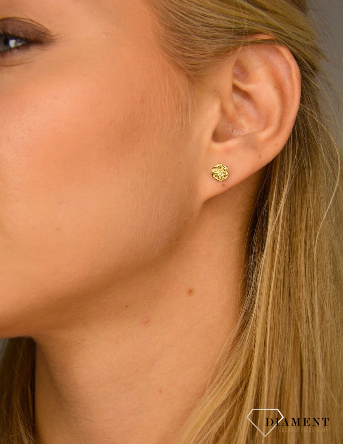 Złote kolczyki 585 okrągłe kwiatki DIA-KLC-1067-585.jpg