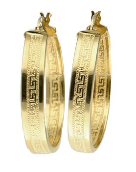 Złote kolczyki damskie 585 koła z greckim wzorem DIA-KLC-10678-585. Złota biżuteria damska. Złote kolczyki koła. Złote kółka na prezent dla kobiety. Kolczyki złote ze wzorem drogi greckiej. Kolc.jpg