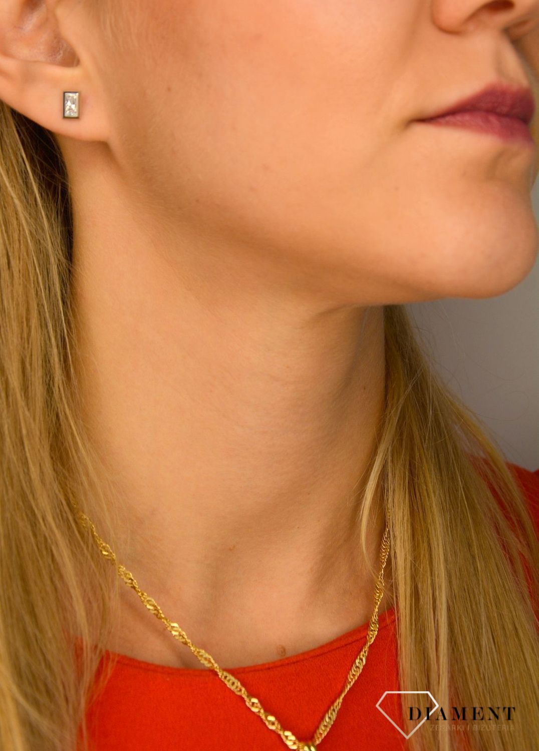 Złote kolczyki 585 cyrkonia prostokąt DIA-KLC-1068-585.jpg