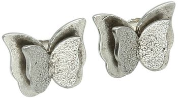 Kolczyki srebrne 925 - Trójwymiarowe motylki na sztyft DIA-KLC-10696-925.jpg