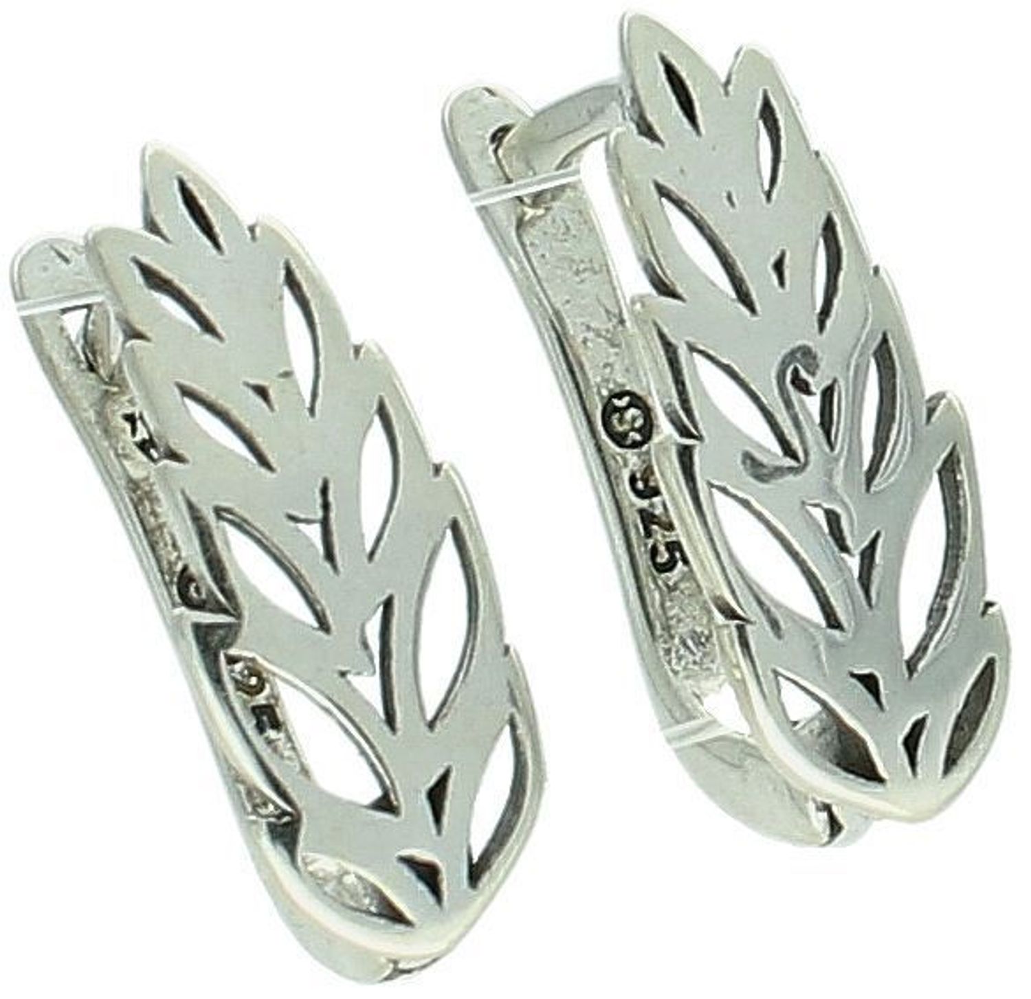 srebrne kolczyki 925, kolczyki listki, kolczyki angielskie zapięcie, kolczyki damskie srebro, kolczyki srebrne eleganckie, kolczyki DIA-KLC-10718-925, biżuteria srebrna 925, srebrne 1.jpg