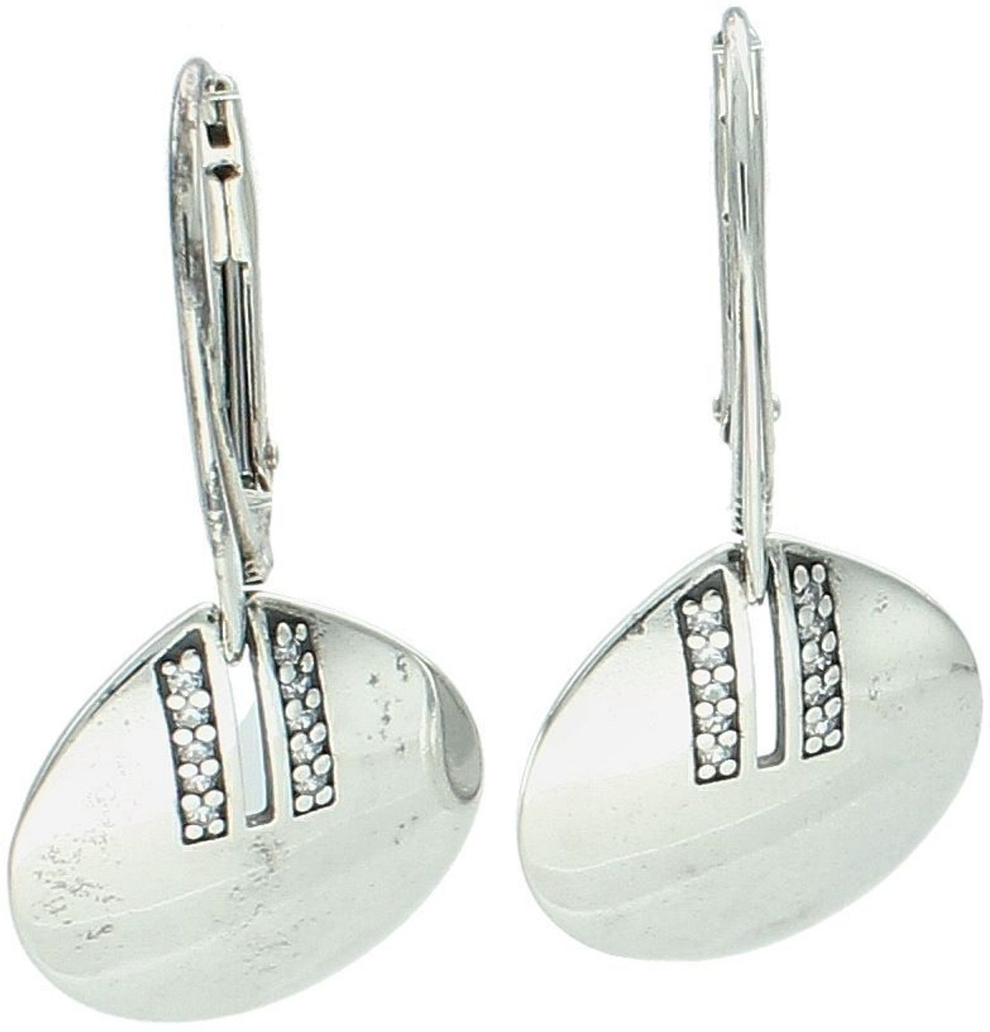 Srebrne kolczyki 925 z cyrkoniami – bigiel, 3,60 g, długość 3,2 cm.jpg