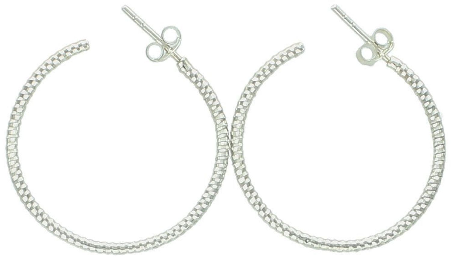 Kolczyki srebrne koła z ozdobnym wzorem, model DIA-KLC-10750-925. Srebro 925, zapięcie na sztyft, średnica 3,0 cm, waga 4,00 g. Stylowy dodatek na co dzień i na specjalne okazje..jpg