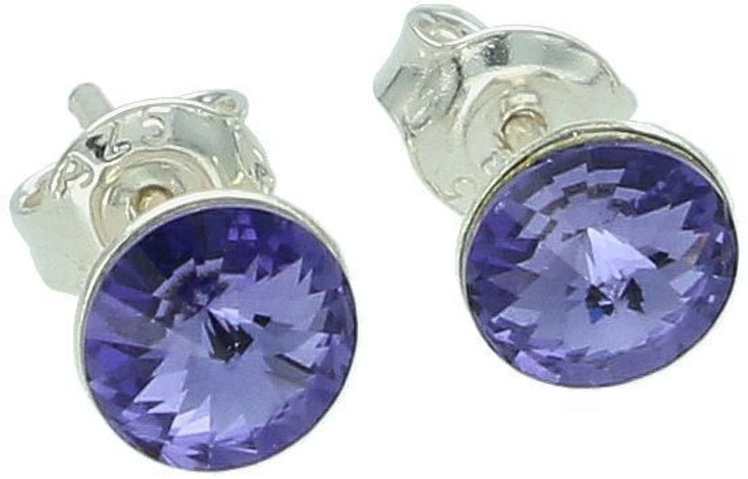 Kolczyki srebrne fioletowe kryształki Swarovski 925, DIA-KLC-10851-925.jpg