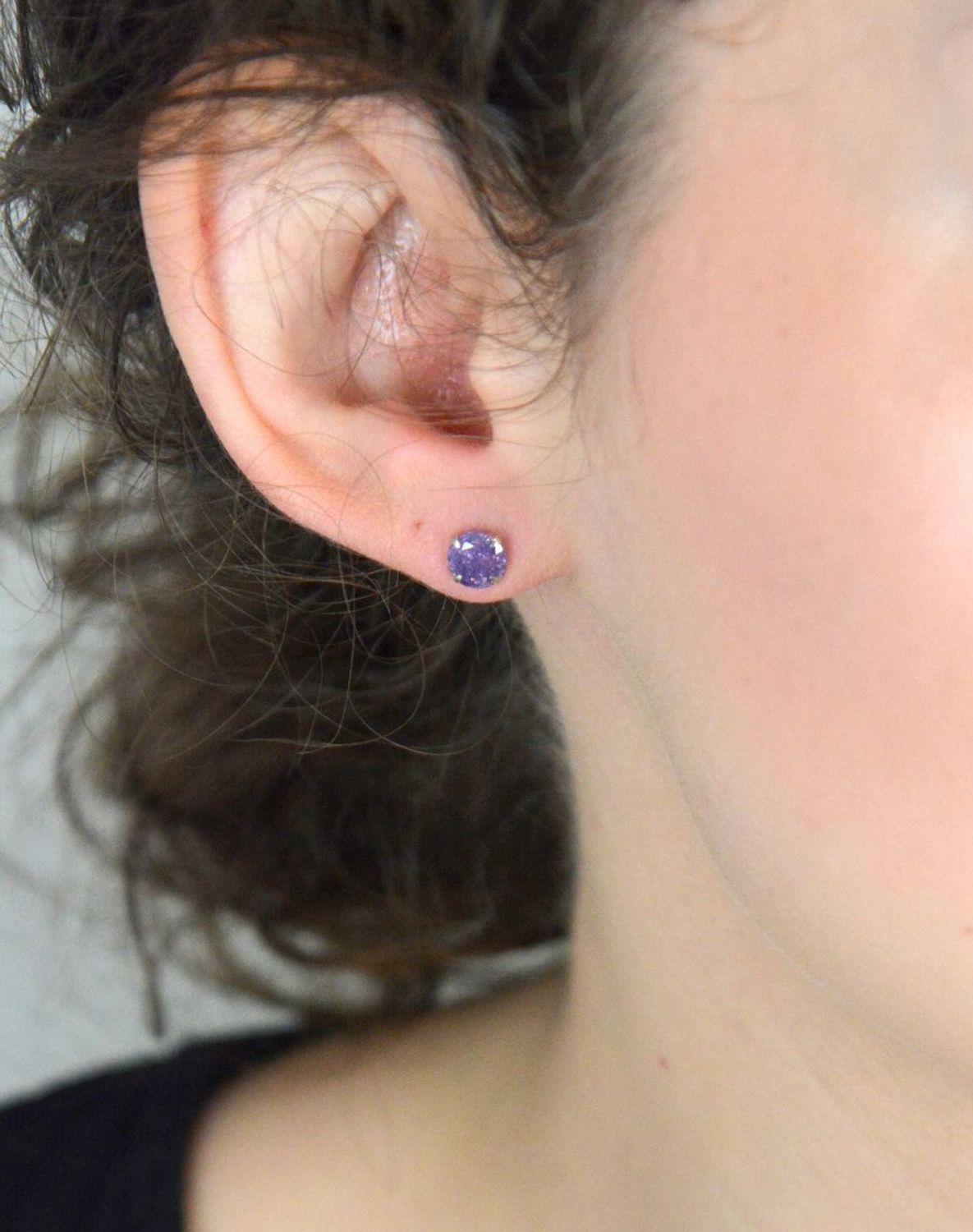 Kolczyki srebrne liliowe kryształki Swarovski 925, DIA-KLC-10852-925.jpg