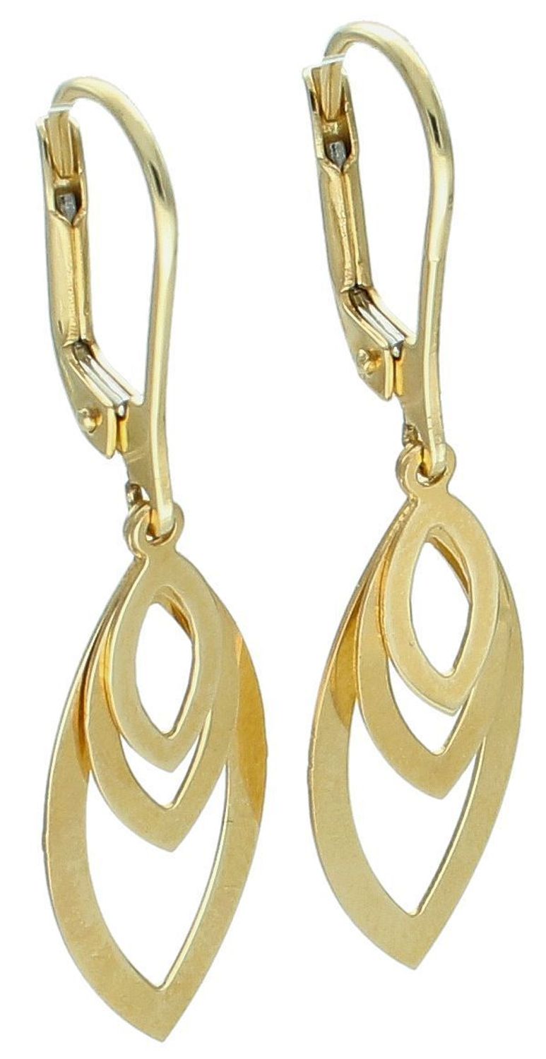 Kolczyki złote wiszące trzy elementy pr 585, DIA-KLC-10867-585 . Kolczyki złote wiszące z trzema elementami próby 585 o wadze 2,42 gramy to elegancka biżuteria, która wyróżnia się subtelny1.jpg