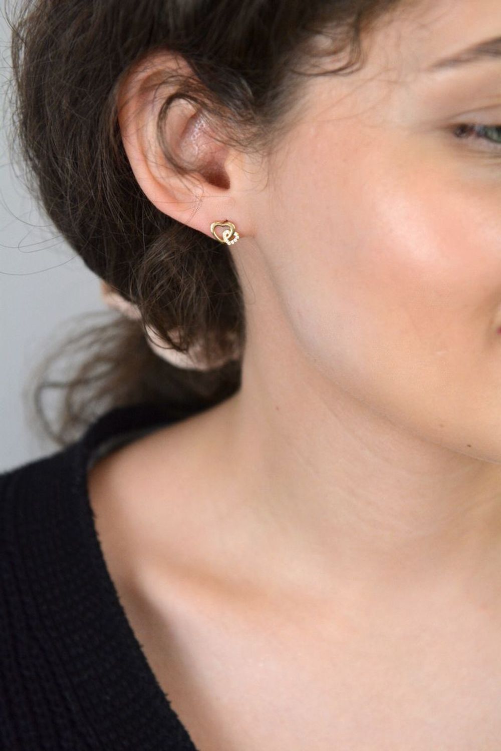 Kolczyki złote serduszka z cyrkoniami pr 585, DIA-KLC-10878-585.jpg