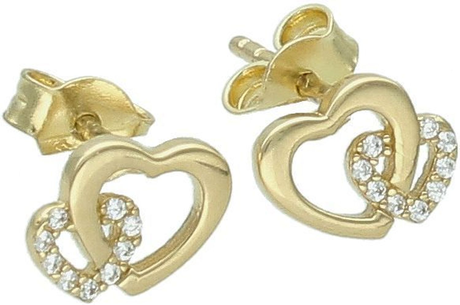Kolczyki złote serduszka z cyrkoniami pr 585, DIA-KLC-10878-585.jpg