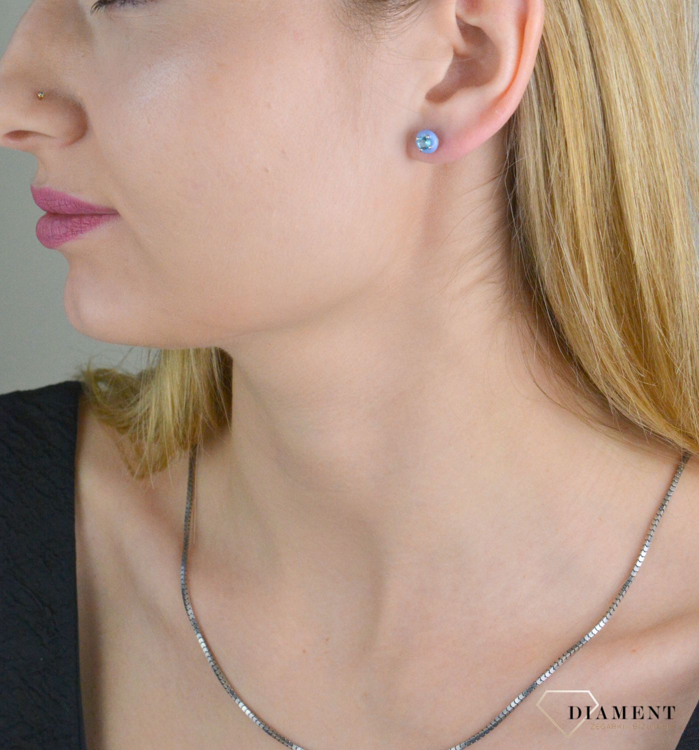 Srebrne kolczyki 925 okrągłe niebieskie z cyrkonią DIA-KLC-10945-925.jpg